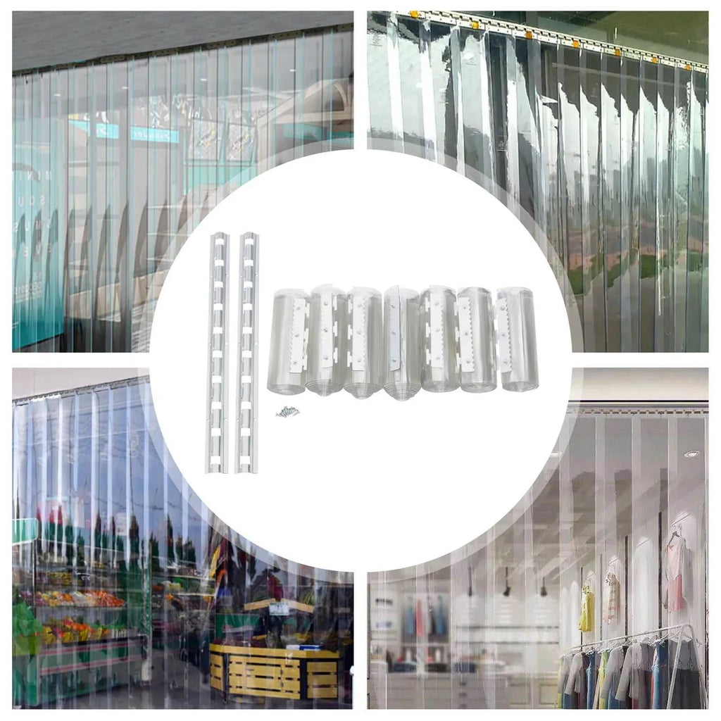 7Pcs PVC Strip Curtains,200x105cm Transparent Soft Door Strips Screen 2mm Thick Windproof Waterproof Antistatic Door Curtain Kit The jack market .AU The jack market .AU Home $ 112 14:618;200007763:201336101