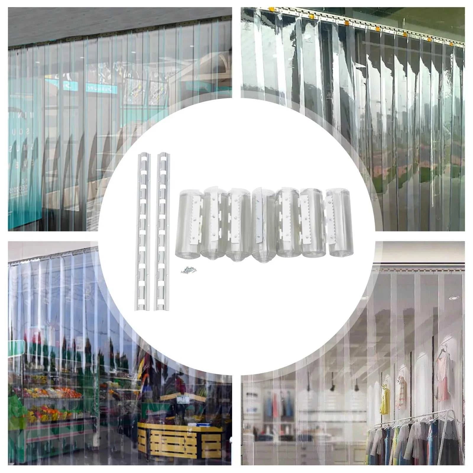 7Pcs PVC Strip Curtains,200x105cm Transparent Soft Door Strips Screen 2mm Thick Windproof Waterproof Antistatic Door Curtain Kit The jack market .AU The jack market .AU Home $ 112 14:618;200007763:201336101