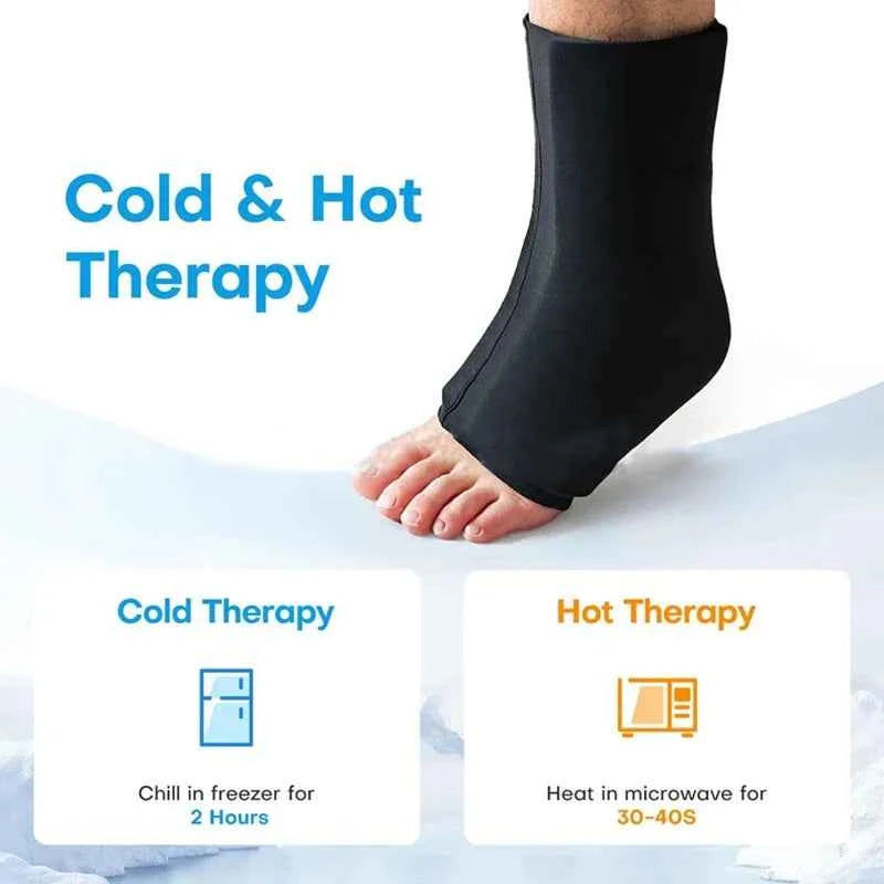 CoolRelief Gel Foot Pack - Reusable Hot/Cold Therapy for Ankle Pain Relief