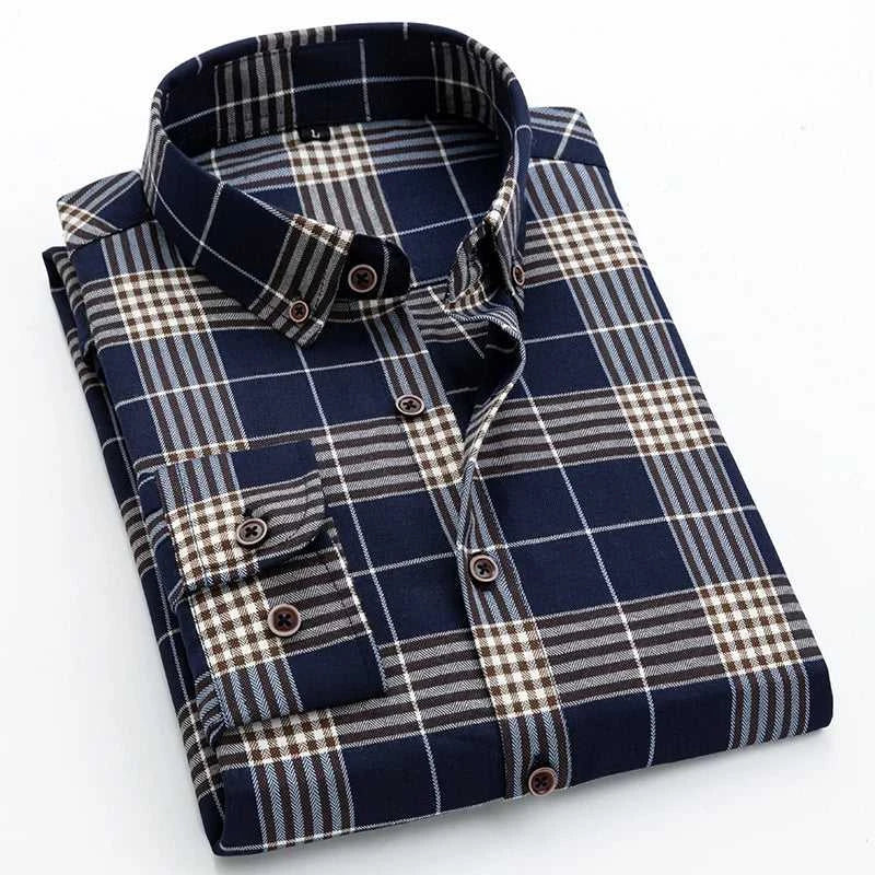 2023 Spring and Autumn New Classic Fashion Trend Plaid Shirt Men's Casual Comfortable Breathable Large Size Long-Sleeved Shirt The jack market .AU The jack market .AU Men Fashion $ 46 14:173#777;5:100014065#XL 175CM 65-73KG