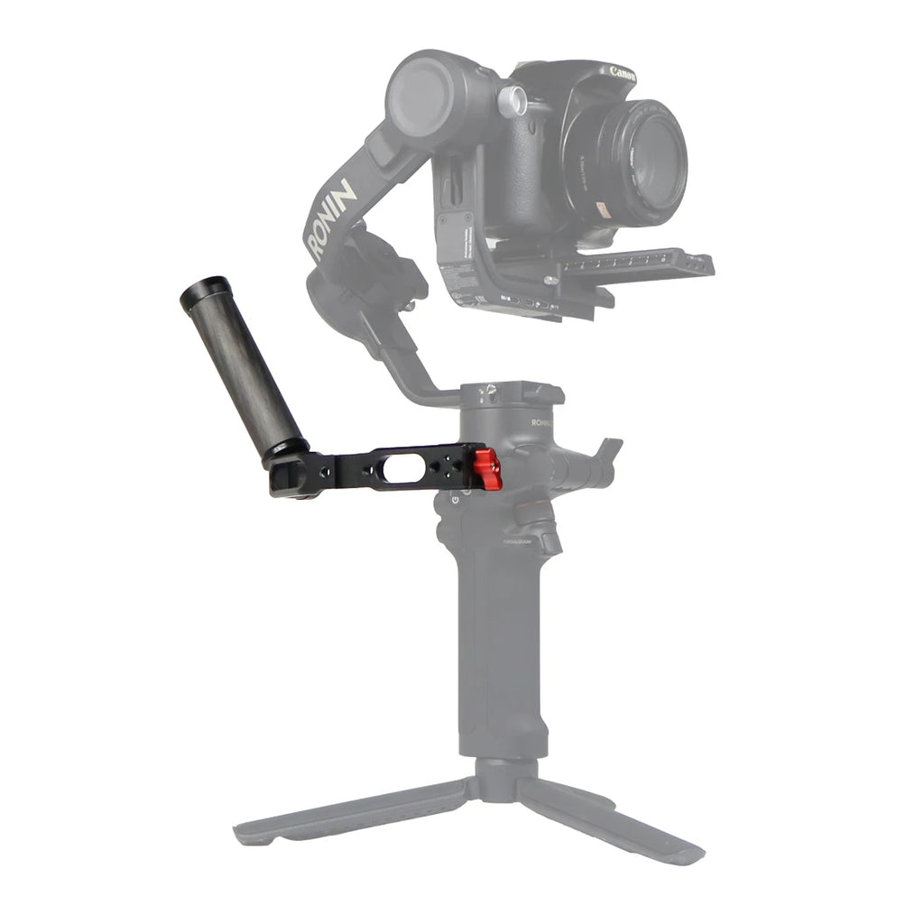 Carbon Fiber L Bracket Handle Grip Foldable Cold Shoe Mount Clamp for DJI Ronin RS3 RS4 Mini RS2 RSC2 Handheld Gimbal Stabilizer