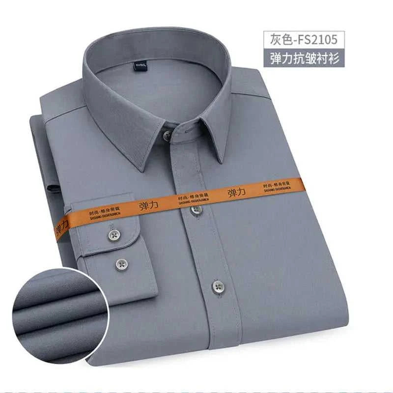 White men's Dress shirt long sleeve spring and summer thin business casual free ironing high quality slim fashion breathable The jack market .AU The jack market .AU Men Fashion $ 29 14:1254#7;5:100010487