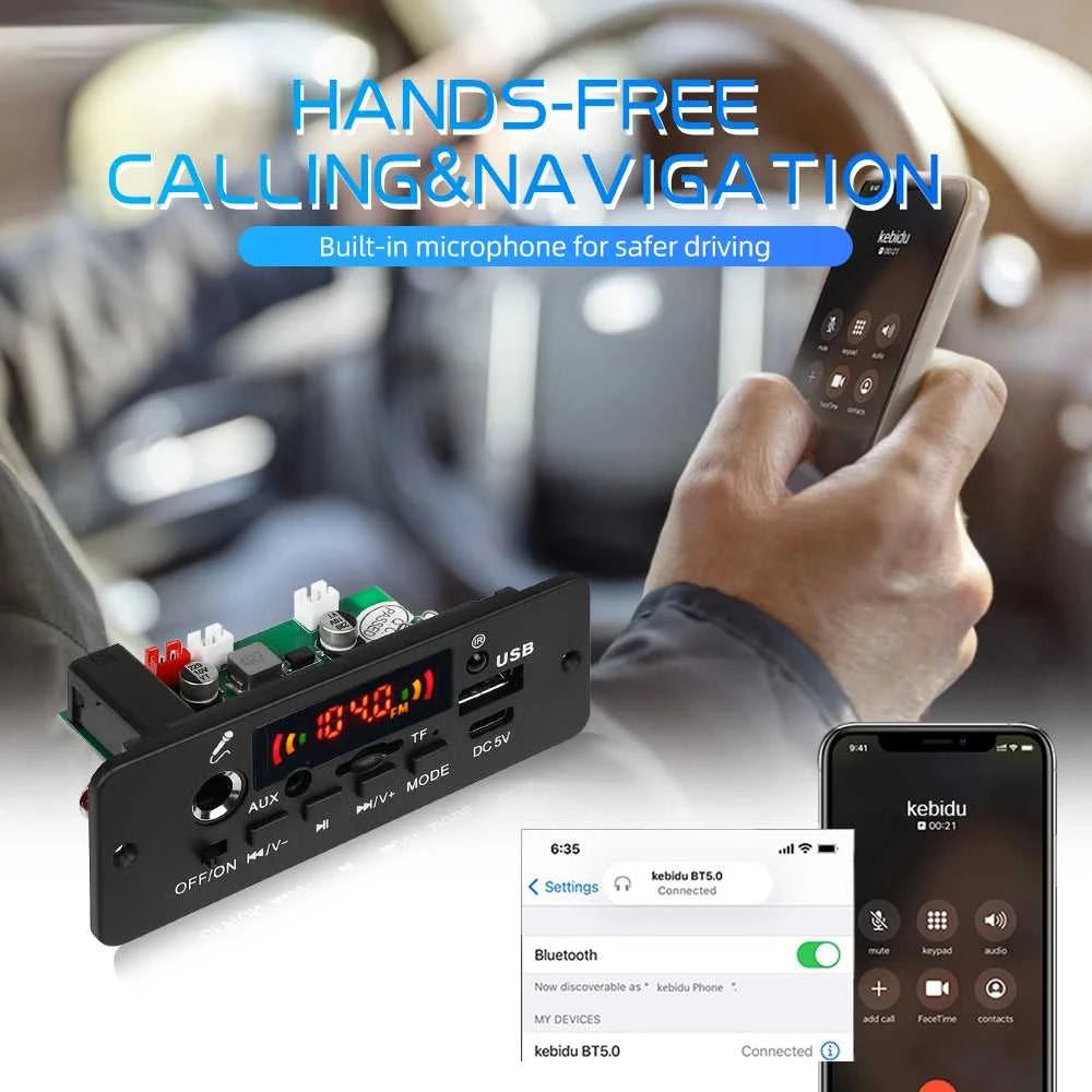 Bluetooth 5.0 10W Amplifier MP3 Decoder Board Wireless Music Player 5V Car FM Radio Module USB TF for Music Subwoofer Speaker The jack market .AU The jack market .AU Home $ 50 14:193#2X5W