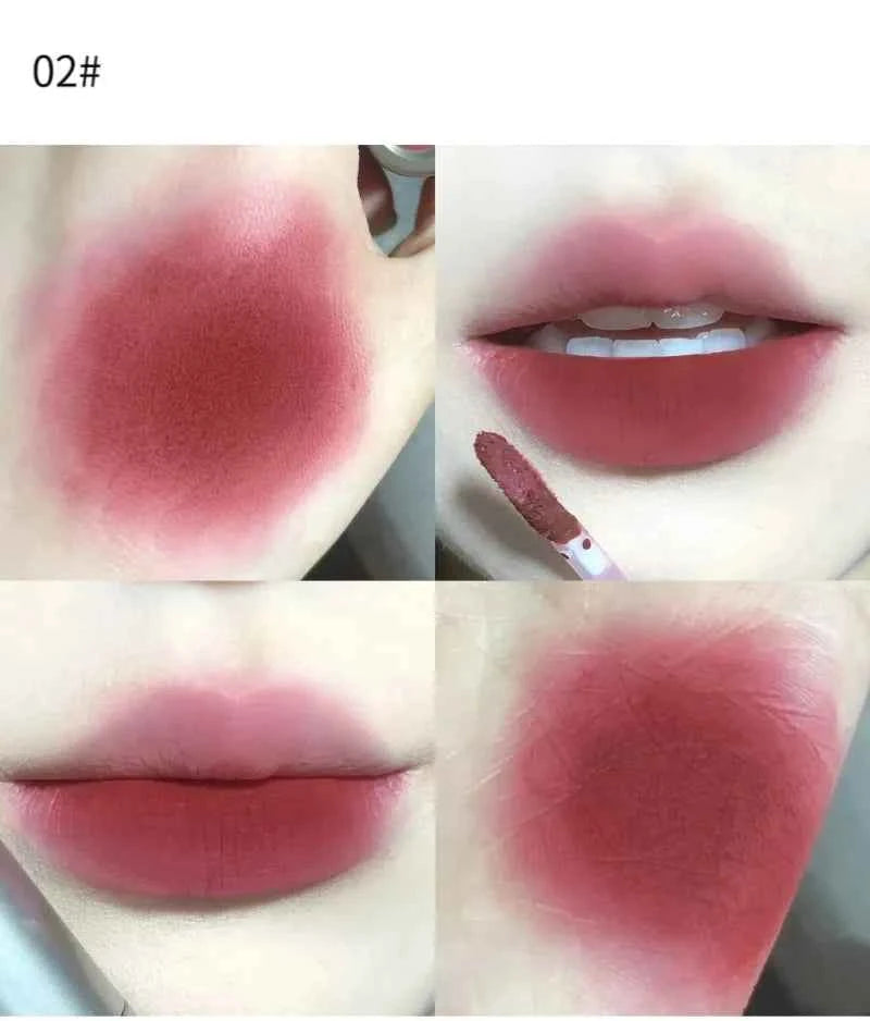 Dark Brown Velvet Matte Lip Gloss - Waterproof Liquid Lipstick for Confident Nude Coffee Brown Lips