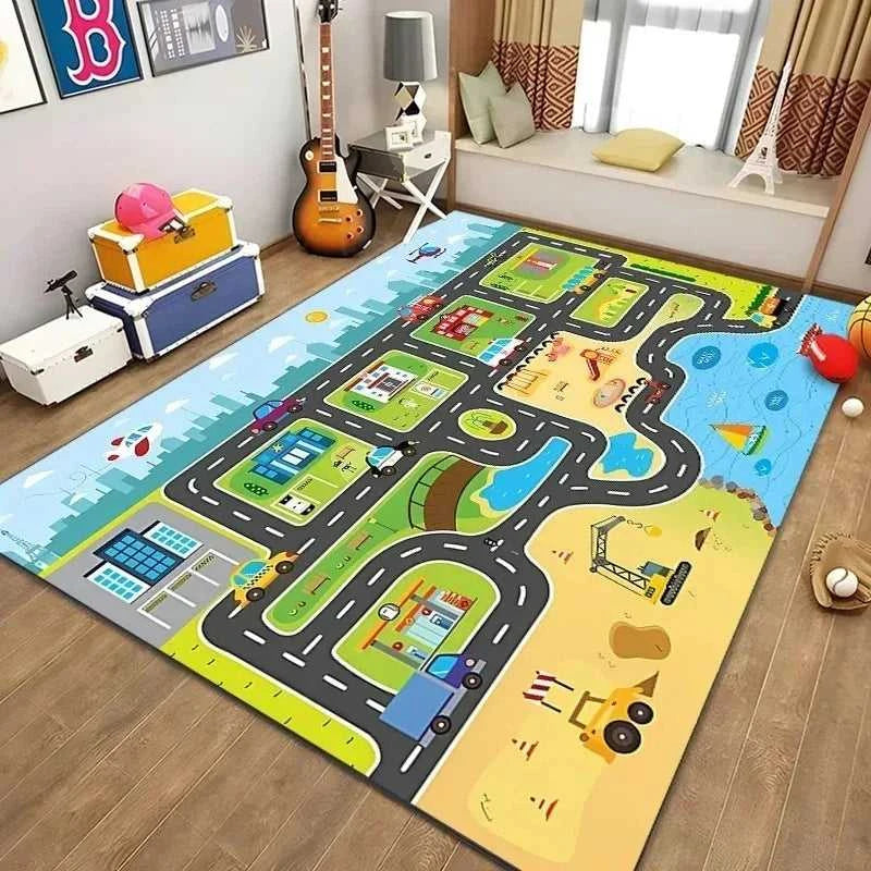 Traffic Road Pattern Mat Kids Play Rug Educational Toy Children's Room Floor Mat Home Decoration Colorful Vehicle Design Carpet The jack market .AU The jack market .AU Home $ 56 14:496#5;5:458380415#120x160cm
