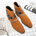 Black Men Short Boots Brown Flock Buckle Strap Round Toe Ankle Boots for Men Business Men Boots Zapatos Hombre The jack market .AU The jack market .AU Step Up Your Style: Trendy Shoes for Every Occasion! $ 106 14:100018786#brown;200000124:200000900