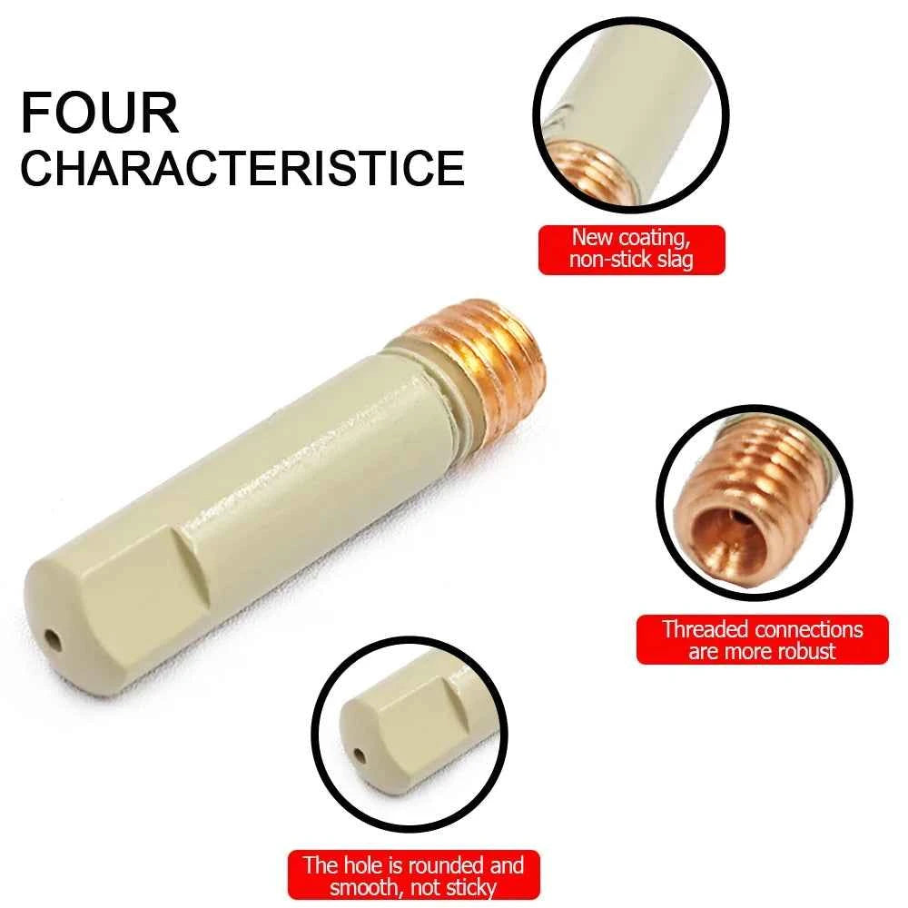 MB-15Ak 14Ak Mig Coating Protection 0.8/1.0/1.2mm Contact Tip Ceramic Nozzle Non-stick Welding Slag European Welding Accessories