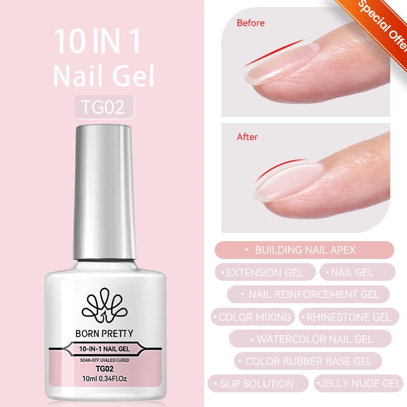BORN PRETTY Neon Red Gel Nail Polish Yellow Green Summer Color Semi Permanent Varnish 10ml Soak Off UV LED Nail Art Manicure