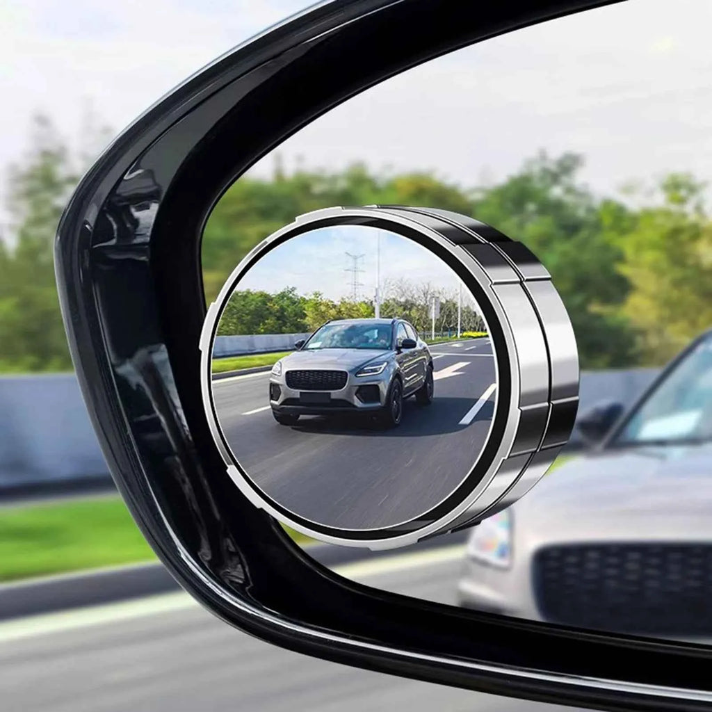 Car Blind Spot Mirror 360 Degree Adjustable Round Convex Rear View Mirror with Suction Cup Wide Angle Clear HD Anti Glare
