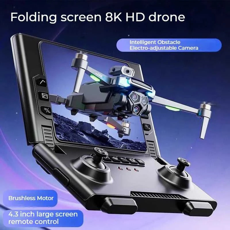 New Drone with Folding Screen Professional 8K HD Camera Aerial Photography Brushless Quadcopter Remote Control Drones Toy Gifts The jack market .AU The jack market .AU Drones $ 146 14:1052#M66-BRUSHLESS-6K