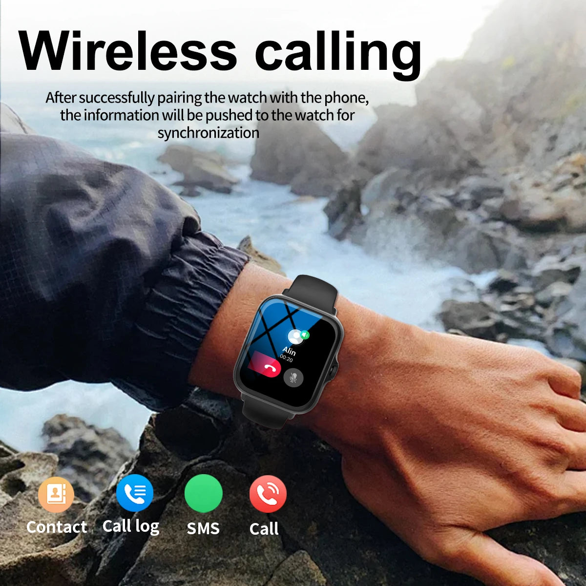 Smartwatch Sports Music Control Phone Call Pedometer Men Smart Watch For Women Health Calories Message Alerts For iPhone Android