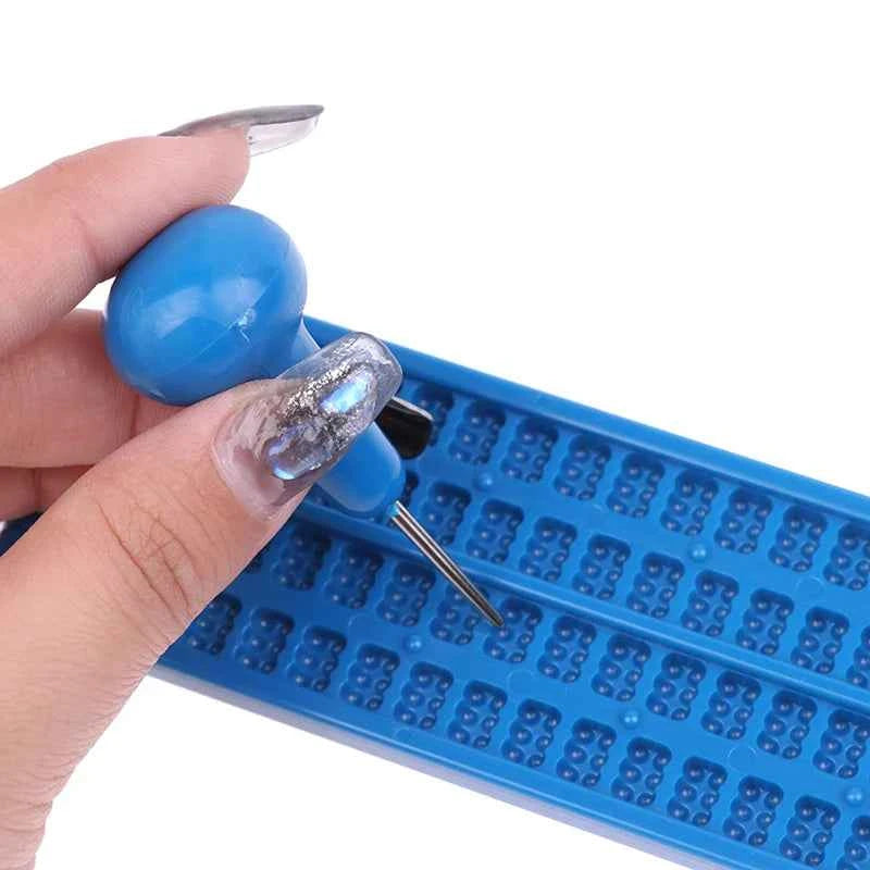 1Set 4 Lines 28 Cells Practical School Plastic Braille Portable Writing Slate Wth Stylus Green Blue School Study Supplies