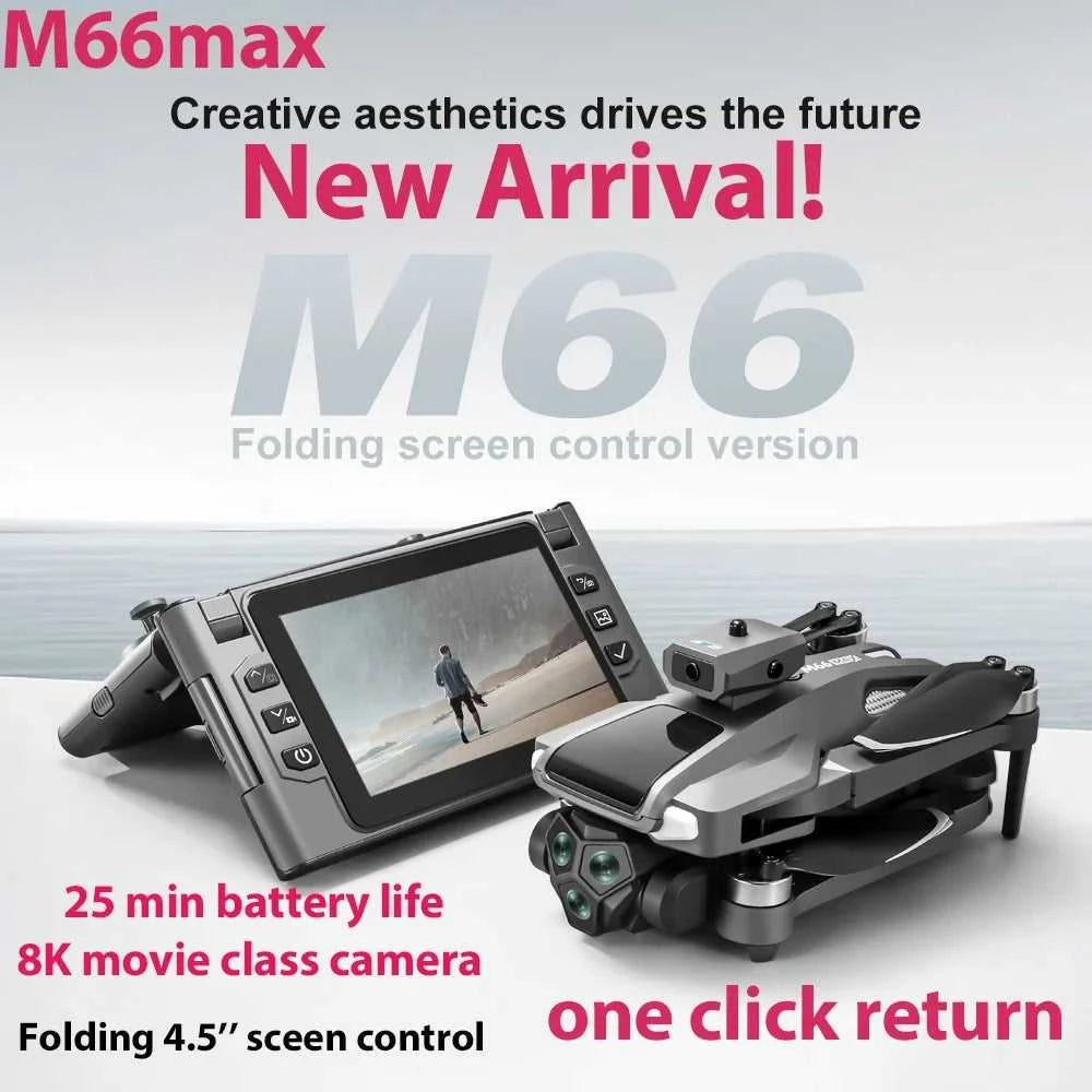 2025 New M66 Drone HD Folding Remote Control With Camera And Screen 5G FPV Camera Quadcopter Brushless Motor RC Quadcopter The jack market .AU The jack market .AU Drones $ 125 14:691#M66-Grey