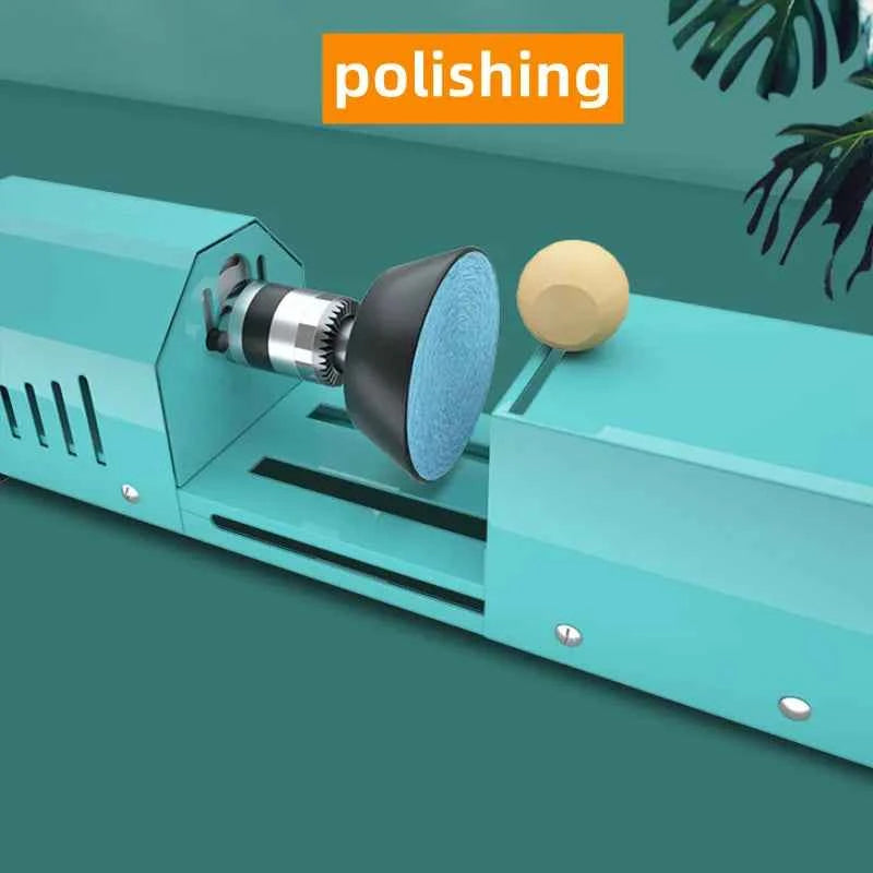 Mini Lathe Machine by [Brand Name] - Versatile Woodturning & Polishing Tool, Adjustable for Creative Projects, 110V-240V