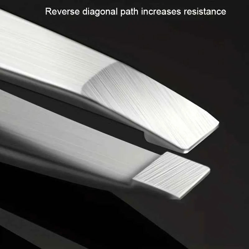 GlamTweez Professional 4-Piece Precision Tweezers Set for Effortless Eyebrow & Splinter Removal