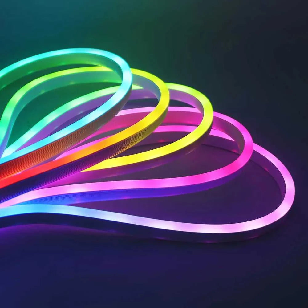 12V 24V RGB Neon Light LED Strip Addressable WS2811 84LEDs/m 6x12mm Flex Silicone Rope Rainbow Lamp Home Decoration Waterproof The jack market .AU The jack market .AU Home $ 51 136:9131245839#12V 1m