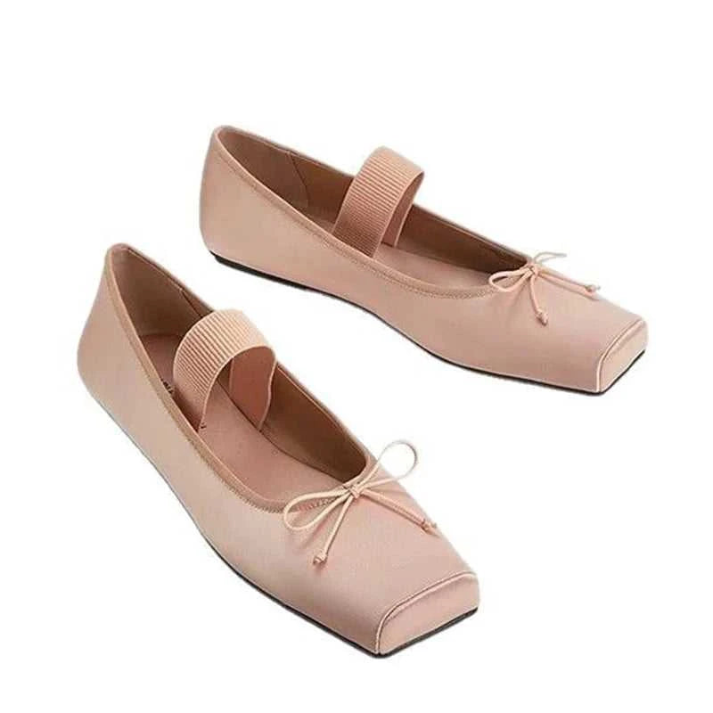 sweet pink silk flat shoes woman square toe bowtie ballet flats silver leather mary janes shoes elastic band moccasions women The jack market .AU The jack market .AU Step Up Your Style: Trendy Shoes for Every Occasion! $ 79 14:771#silver;200000124:200000333