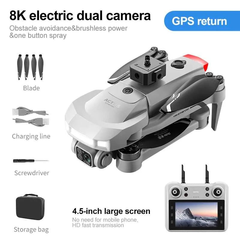 4DRC New V34 Drone 8K Profesional 4K HD Camera Brushless Motor Obstacle Avoidance Foldable Quadcopter Aerial Optical RC Toy The jack market .AU The jack market .AU Drones $ 169 14:10#GPS-8K-1Battery