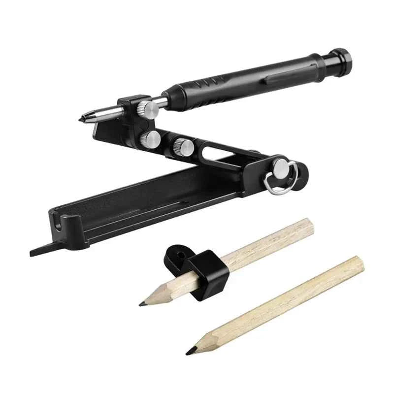 CraftPro Scribing Tool - Multifunctional Woodworking Compass for Precision Deep Hole Measurements
