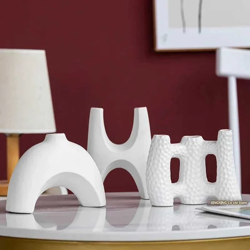 Nordic Decoration Home Flower Vase Black and White Art Ceramic Vase Minimalism Dried Flower Arrangement Accessories B&B Ornament The jack market .AU The jack market .AU Home $ 51 14:200006155#1pcs