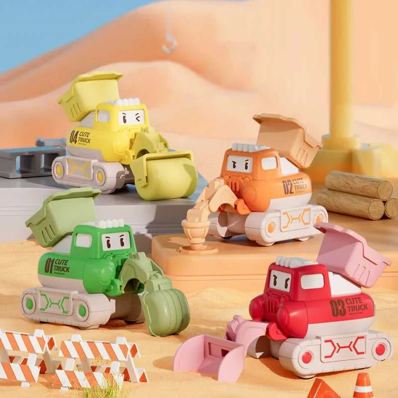 Baby Cartoon Toy Car Mini Press Go Vehicles Inertia Pull Back Cars Montessori Early Education Crawling Toys for Toddlers Boys The jack market .AU The jack market .AU Little Wonders $ 50 14:29#Pile driver