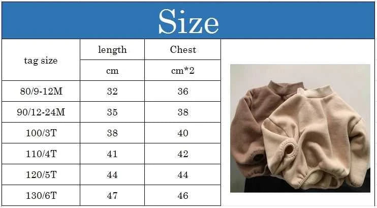 Winter New Baby Fleece Sweatshirt Boys Girls Solid Warm Pullover Plus Velvet Thick Toddler Casual Versatile Tops Kids Clothes The jack market .AU The jack market .AU Mum & Kids: Essential Products for Every Family $ 39 14:365458;200000463:200004191#110 for 4T