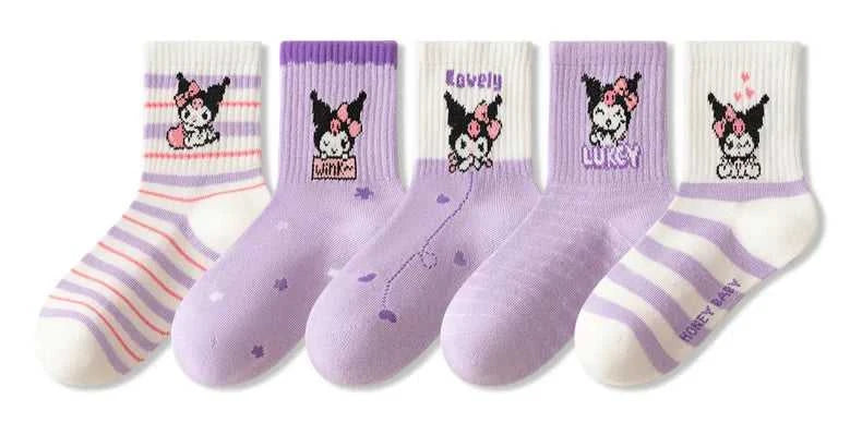 5 Pairs Kuromi Kids Socks Melody Kawaii New Fall Winter Cartoon Boy Children Mid-calf Socks Cotton Sock for Girls Gifts The jack market .AU The jack market .AU Mum & Kids: Essential Products for Every Family $ 26 14:350852#b;200007763:201336100;977:100014064#S 1-3 years old