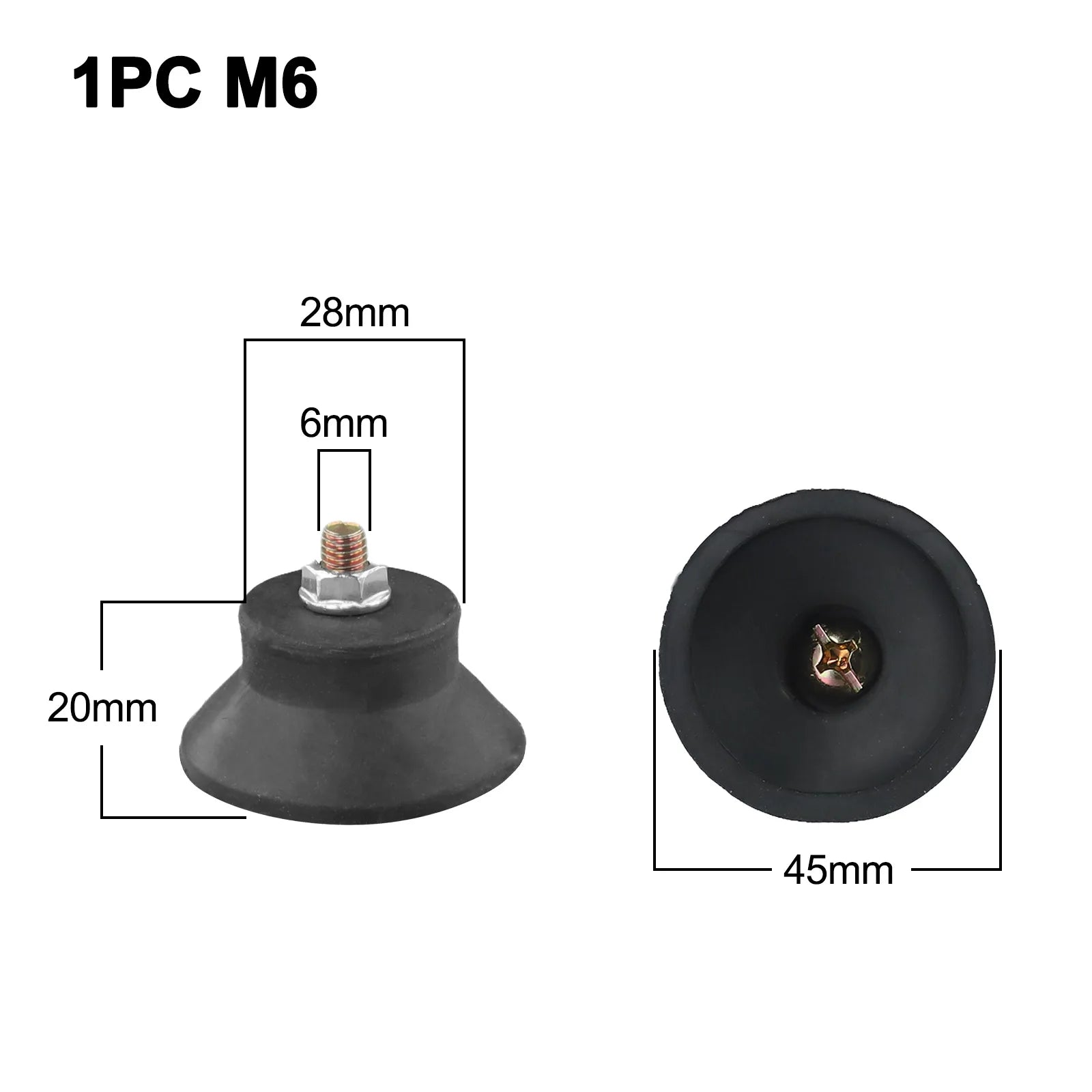 AirGuard Shockproof Compressor Foot Pad - Non-Slip M6/M8 Accessories for Oil-Free Air Pumps