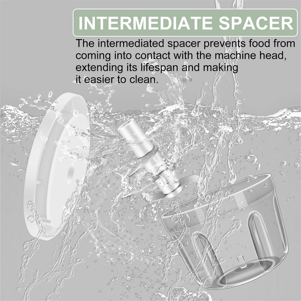 ABQR 400ML Electric Garlic Chopper, 6 Blades Garlic Grinder Mini , USB Portable Veggie Chopper,Garlic Mincer