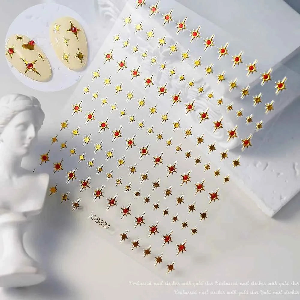 1pcs 3D White Hibiscus Flowers Nail Stickers Holographic Silver Gold Tropical Petal Slider For Nails French Manicure Decoration