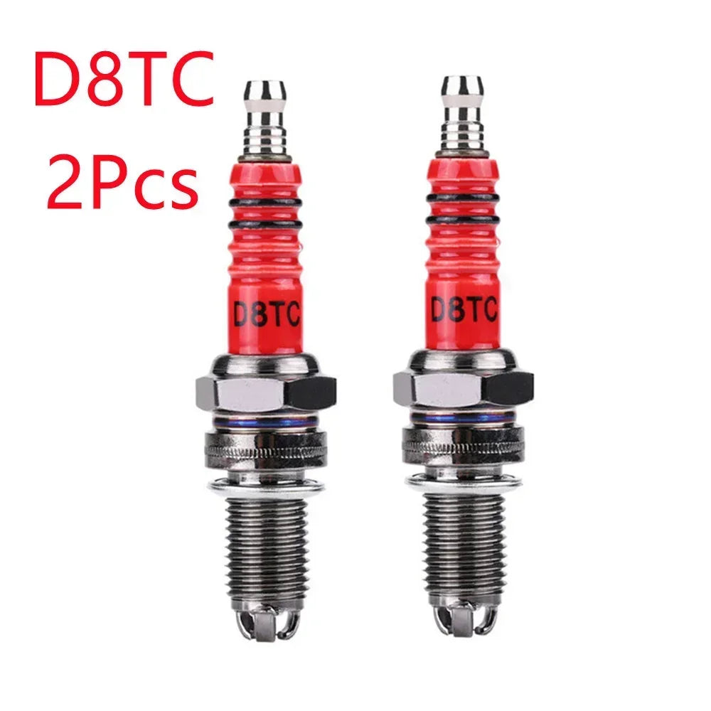 Racing Spark Plug 3 Triple Electrode A7TC D8TC For GY6 CG 50 70 110 125 150CC Motorcycle Atv Scooter Motorcycle Ignition 1/2Pcs