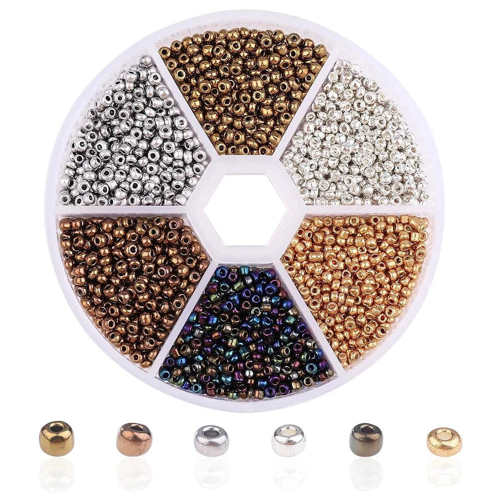 3900pcs Glass Rice Beads 6 Grid Set Box Loose Beads Handmade Bead String Material Pack DIY Bracelet Necklace Jewelry Accessories The jack market .AU The jack market .AU Jewellery & Chains $ 48 14:29;5:100016944#2mm about3900pcs