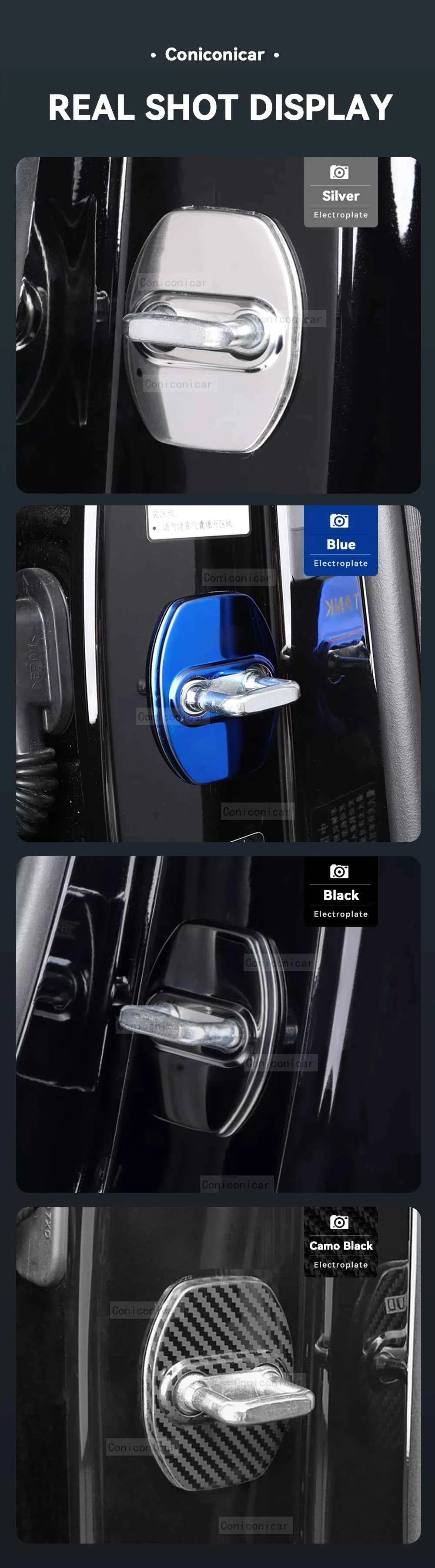 Car Door Lock Protector Cover Stainless Steel For GMC SIERRA 2015-2023 Protect Buckle Anti-rust Decoration Accessories