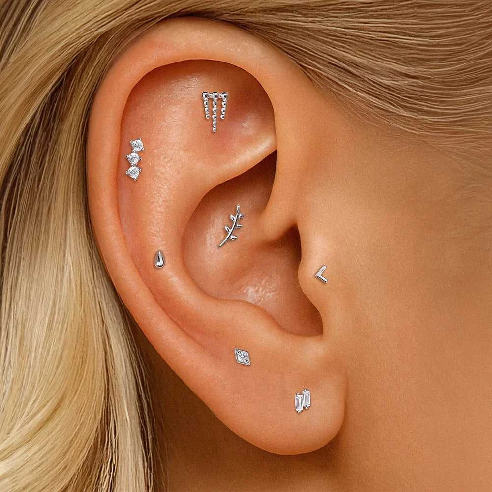 AIDE 925 Sterling Silver 1Pc Mini Shiny Heart/WaterDrop For Women Cartilage Piercing Earring INS Classic Pendant Tassel Gifts The jack market .AU The jack market .AU Jewellery & Chains $ 54 200000226:200006154#26;200001034:361180#1 piece