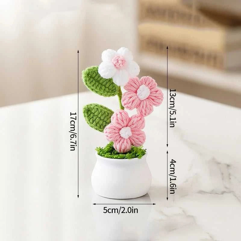 Sunflower Crochet Flower Artificial Hand Woven Flowers Finished Girasol Crochet Plants Wedding Guest Gifts Desktop Decoration The jack market .AU The jack market .AU $ 23 14:200013901#S27