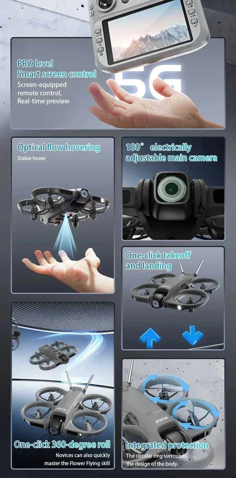 Lenovo Drone 8K Aerial HD Intelligent Avoiding Obstacle With Larger Screen Remote Control Folding Brushless Power GPS Drone 2026 The jack market .AU The jack market .AU Drones $ 112 14:496#Grey-8K HD-Screen