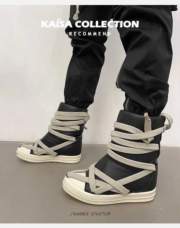 2023 High Top Sneakers Platform Corss Tied Men's casual boot Shoes Women Sneakers Designed Causal Flats Ankle Botas Size 44 The jack market .AU The jack market .AU Step Up Your Style: Trendy Shoes for Every Occasion! $ 100 14:771#1;200000124:200000333