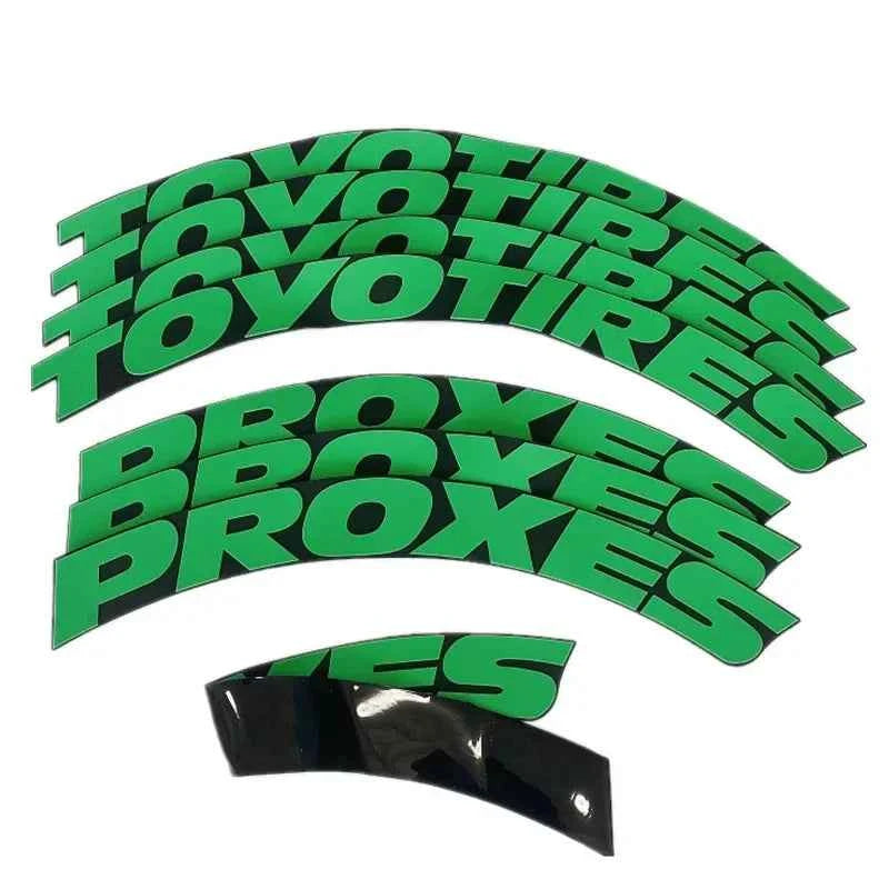 Car Tire Letter Stickers for TOYOTIRES PROXES Siamese Styling Lettering Wheel Logo Tyre Stickers Auto Decoration 4 Colors
