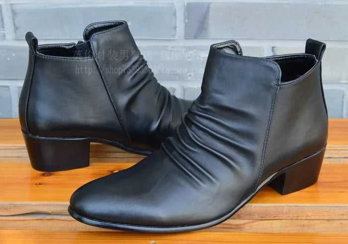 Fashion Genuine Leather Men Ankle Boots High Top Zip Suit Shoes Black Dress Boots Spring Autumn Leather Shoes Men Leather Boots The jack market .AU The jack market .AU Step Up Your Style: Trendy Shoes for Every Occasion! $ 106 14:193;200000124:200000338