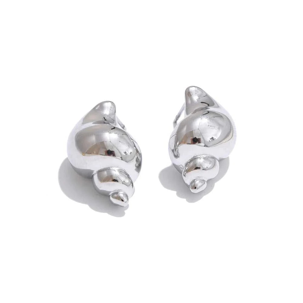 Yhpup Ocean Element Stainless Steel Metal Texture Conch Stud Earrings for Women Popular Summer Holiday Jewelry Bijoux Femme The jack market .AU The jack market .AU Jewellery & Chains $ 53 200001034:361181#YH5129A Platinum