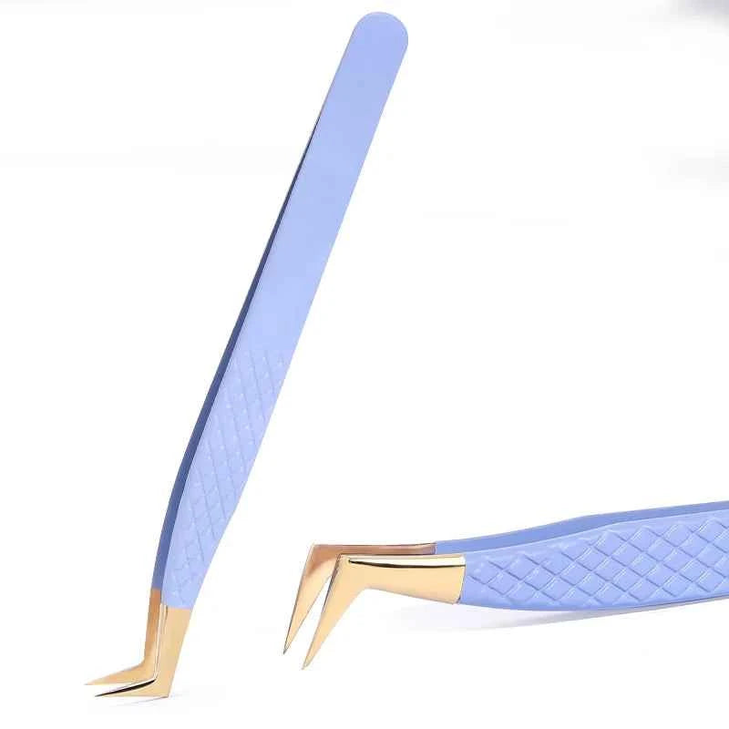 New 1Pc Eyelash Tweezers Anti-static Non-magnetic Professional Pincet 3D Eyelash Extension Tweezer 100% Closure Makeup Tool