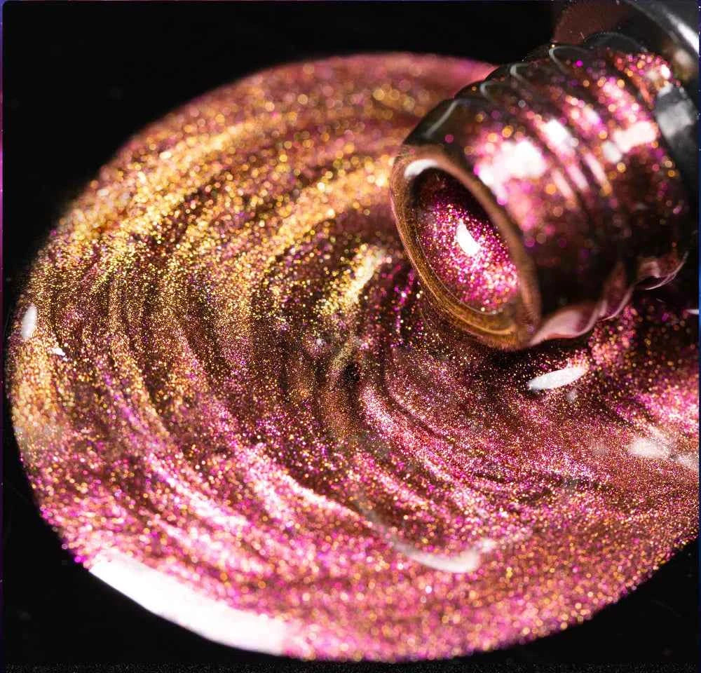 PUENTE Cat Eye Magnetic Gel Nail Polish - Vibrant Starry Galaxy Effect, Soak Off UV, 7.5ML