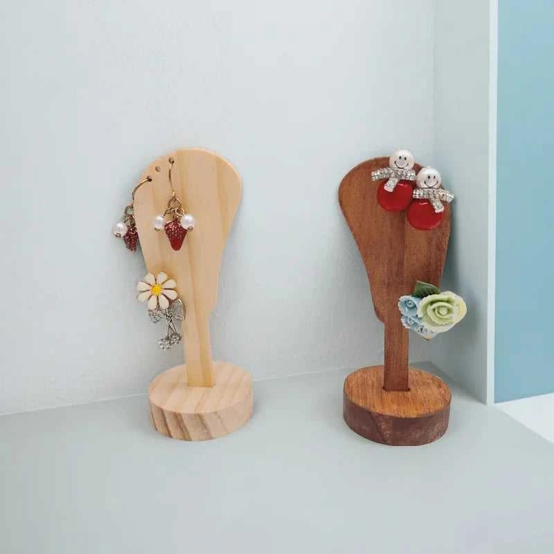 2Pcs Jewelry Display Rack Ears Shape Stand Show Charms Universal Professional Showcase Boutique Set Earrings Shelf The jack market .AU The jack market .AU Jewellery & Chains $ 47 14:29#2pcs log wood