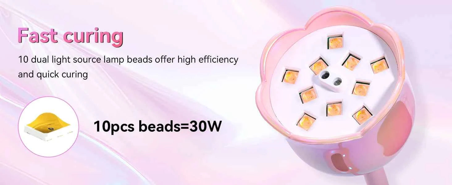 Makartt Mini UV LED Nail Lamp - Rechargeable & Fast-Curing Gooseneck Design for Perfect Gel Nails at Home