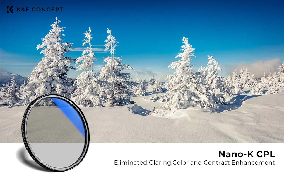 K&F CONCEPT 67mm 77mm 82mm Nano-K CPL Camera Lens Filter Ultra Slim Optics Multi Coated Circular Polarizer with 3 Cleaning Cloth