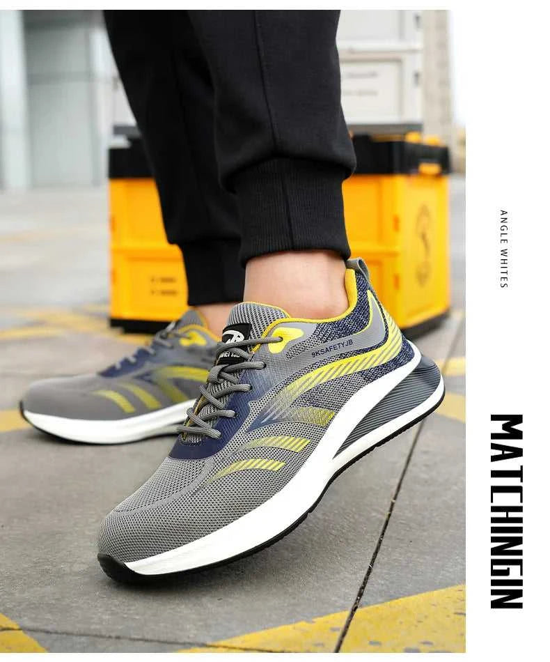 New 2024 Fashion Men Safety Shoes Steel Toe Sneakers Lightweight Anti-smash Anti-puncture Man Breathable Work Safety Boots The jack market .AU The jack market .AU Step Up Your Style: Trendy Shoes for Every Occasion! $ 98 14:175#Green;200000124:200000338