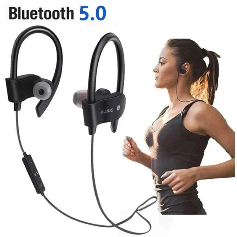 Wireless Headphones Earloop Ear Hook Earbuds Wireless Bluetooth Headset Handsfree Neckband With Mic Bluetooth Earphones The jack market .AU The jack market .AU Accessories Electronics $ 49 14:10#Black
