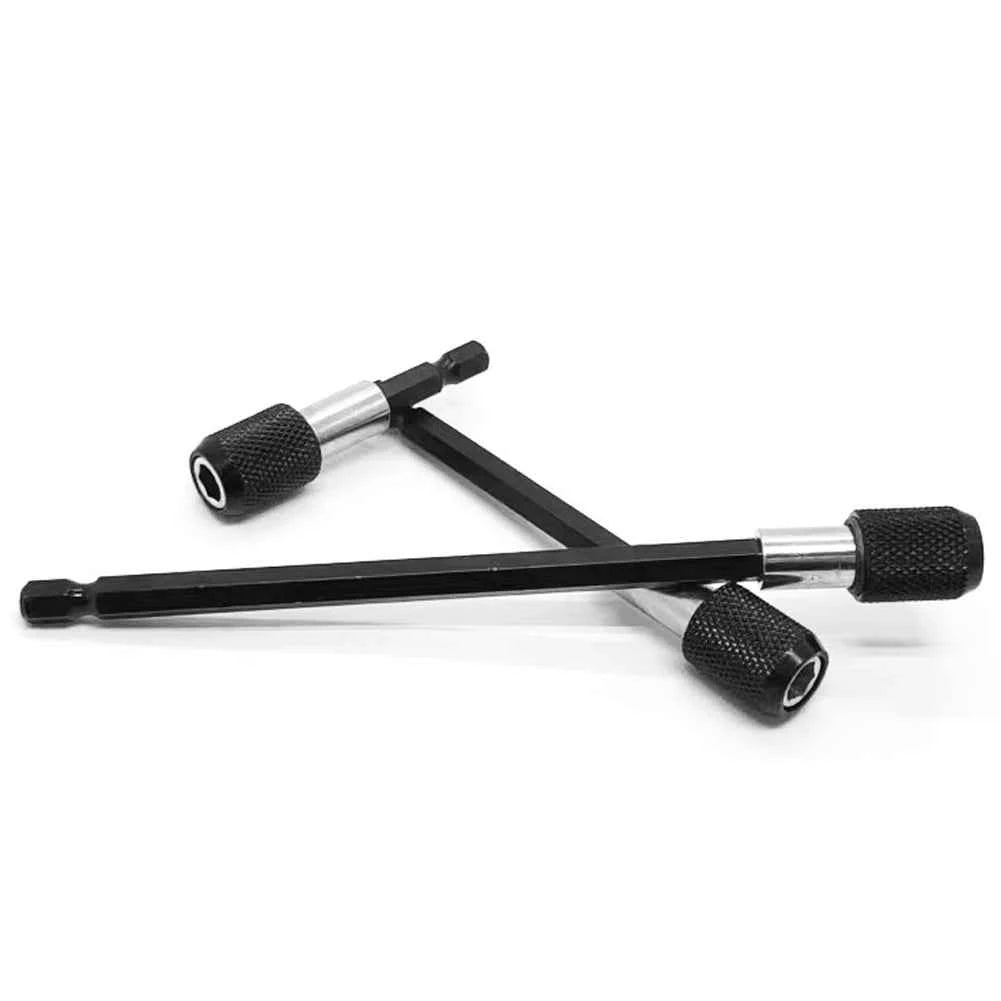 BrandName Self-Locking Hex Shank Screwdriver Bit Holder - Quick Release Magnetic Extension Rods (60/100/150mm)