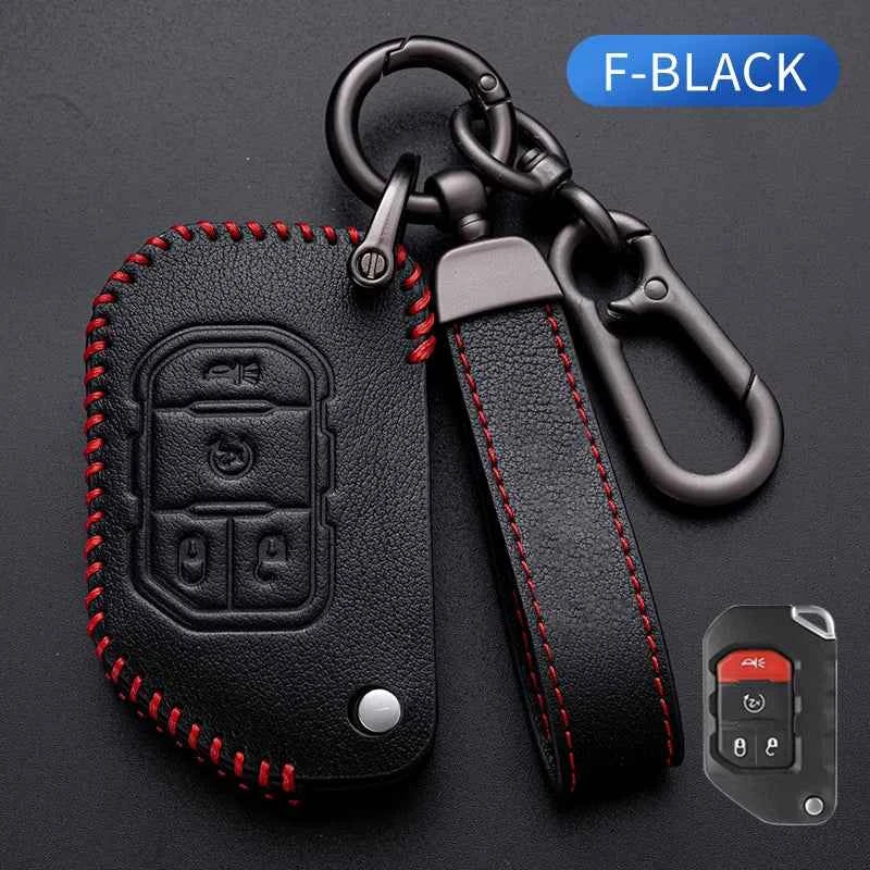 2 4 Buttons Remote Car Key Case Cover for Jeep Wrangler JL JK JLU XD 2018-2022 Shell Fob Protector Holder Keychain Accessories