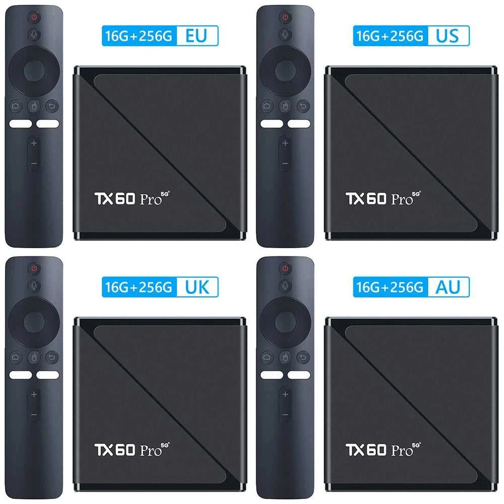 2025 Smart TV Box TX60 PRO Android 10 TV Box 14K 2.4G 5G Dual WiFi 6 Set-top Box Video Media Player 16G 256G Home Set Top Box The jack market .AU The jack market .AU Accessories Electronics $ 88 14:350853#AU